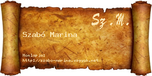 Szabó Marina névjegykártya